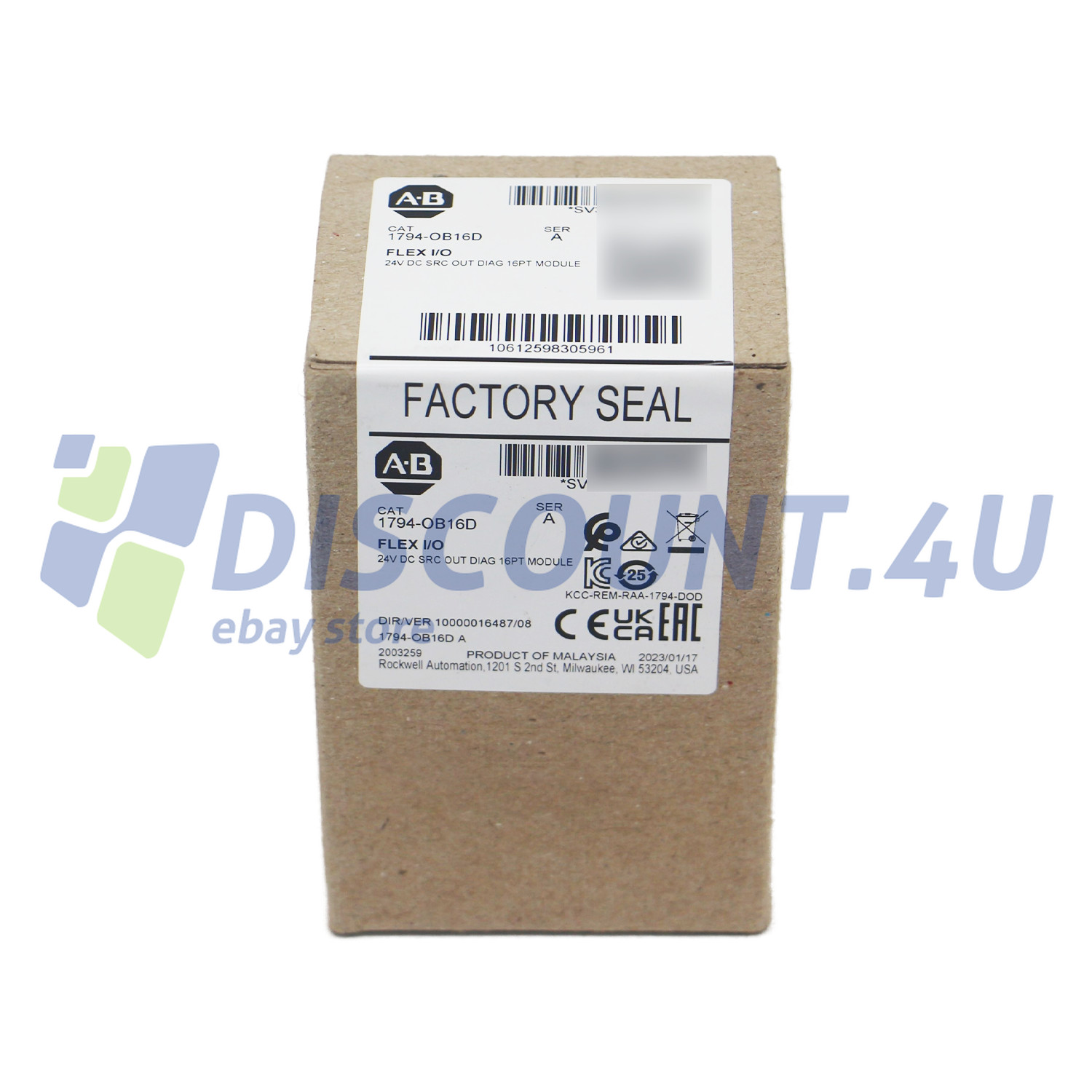 NEW Factory Sealed AB 1794-OB16D Flex I/O Source Output Module
