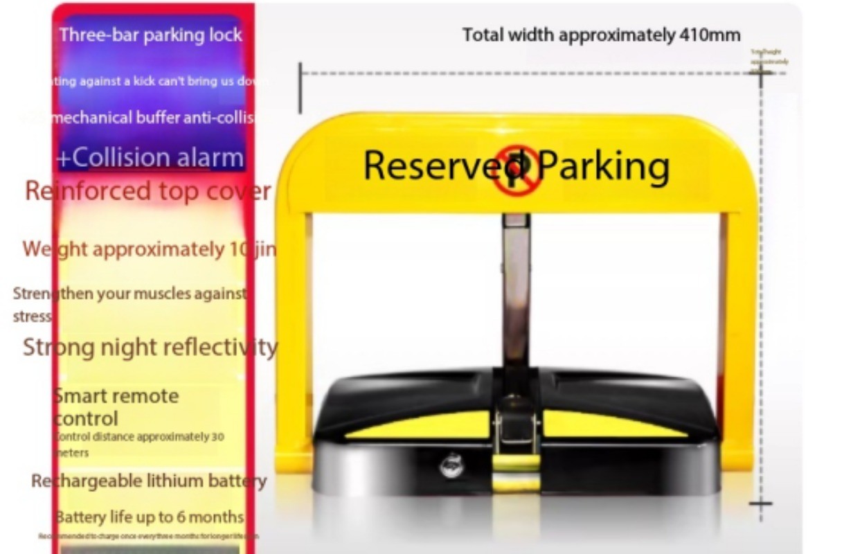 Car Park Lock: Garage Post—No Drilling Required, Automatic Lift, Reinforced