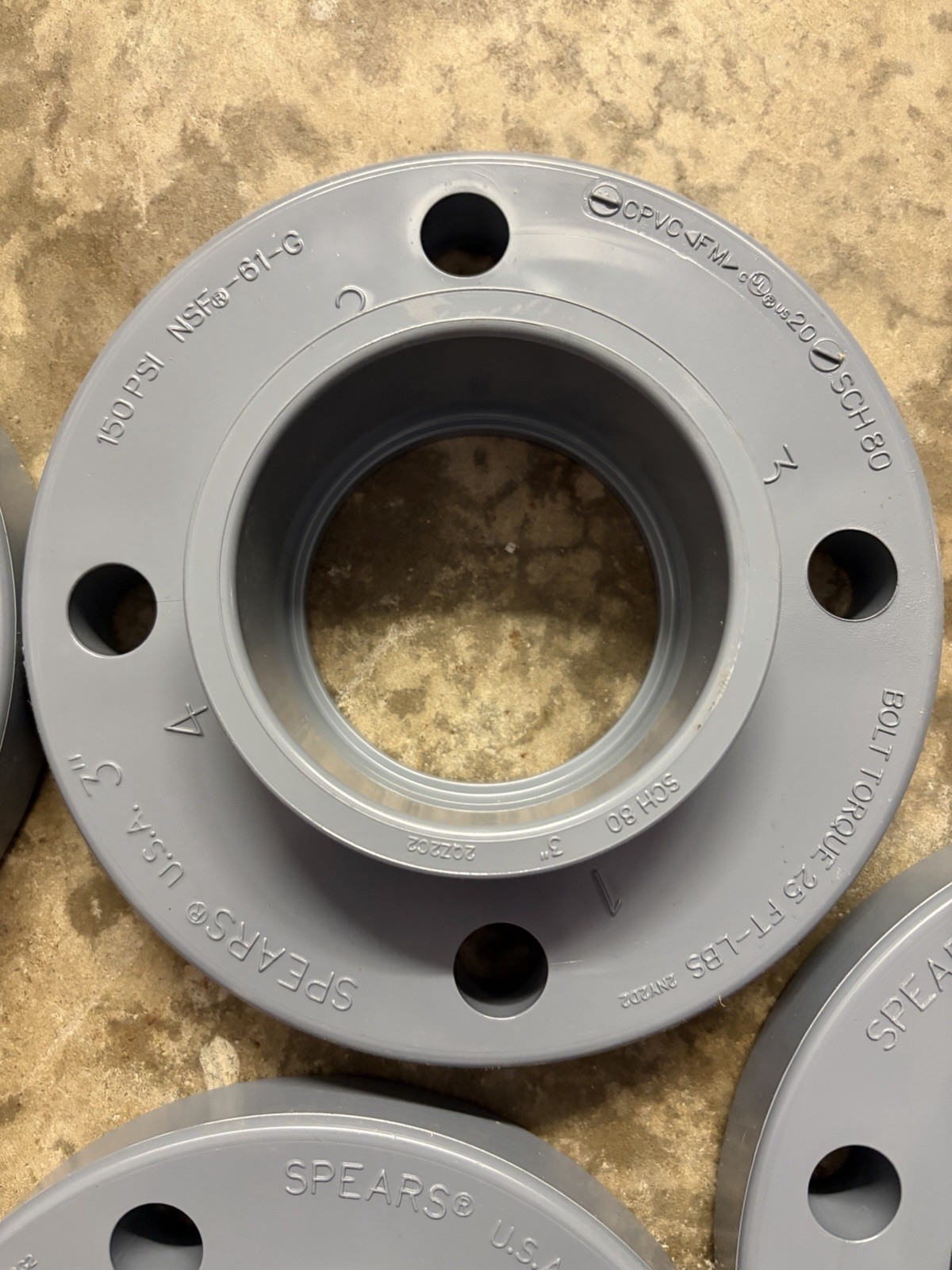 3” Spears Schedule 80 CPVC Vanstone Slip Flanges Lot Of 5 854-030C
