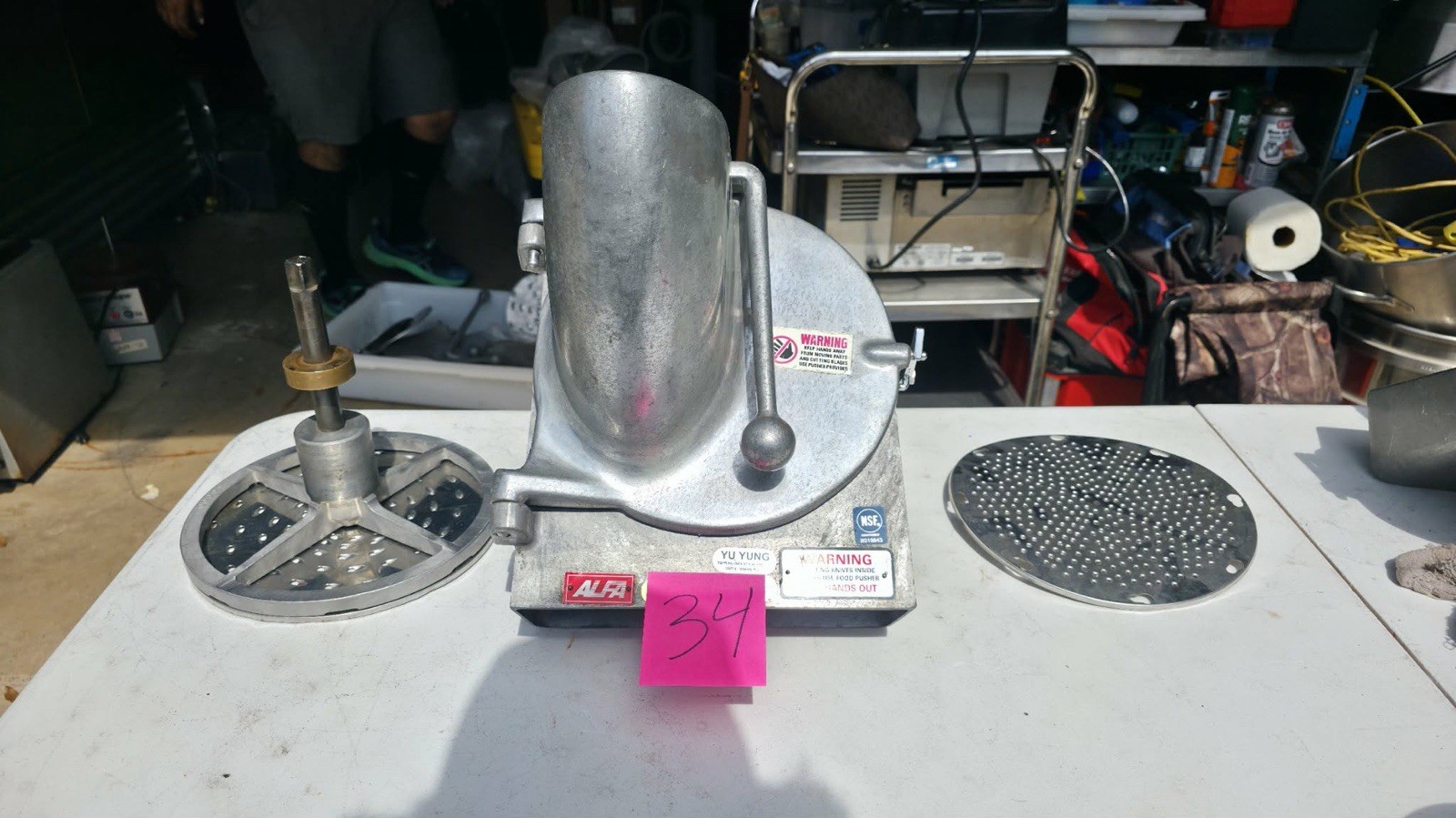 Hobart Pelican Head Mixer Attachment Shredder Grater Slicer Lot 34