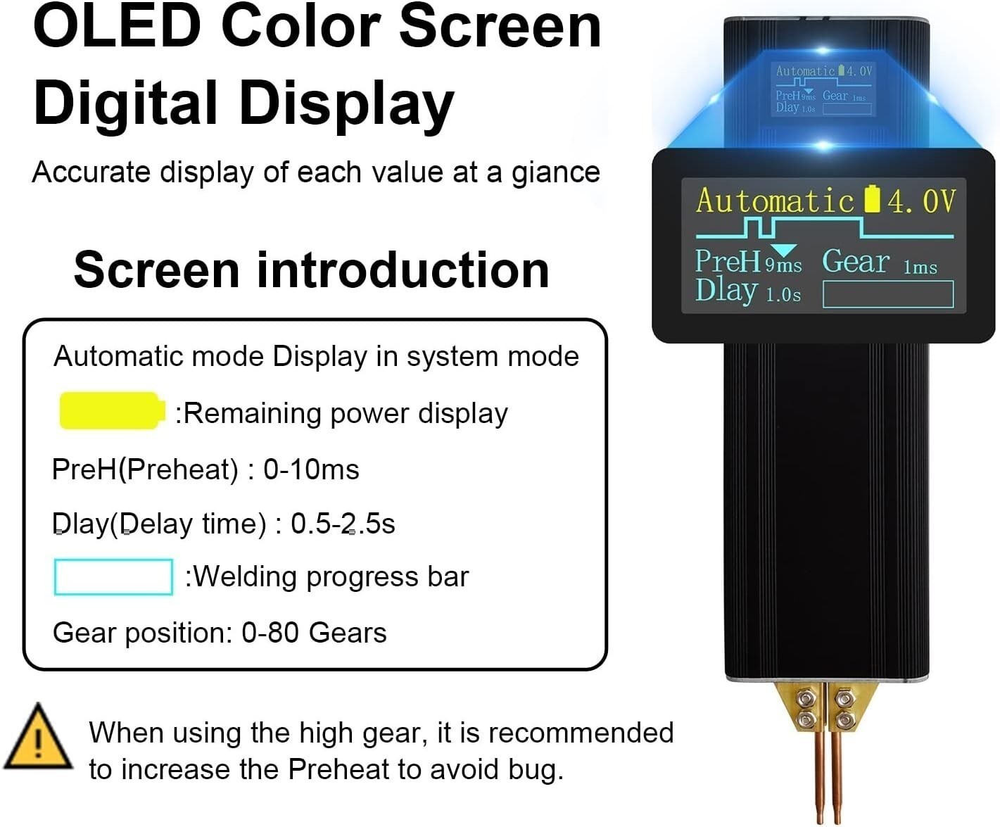 Battery Spot Welder 5000mAh Battery Portable Led Spot Welder for 18650 26650
