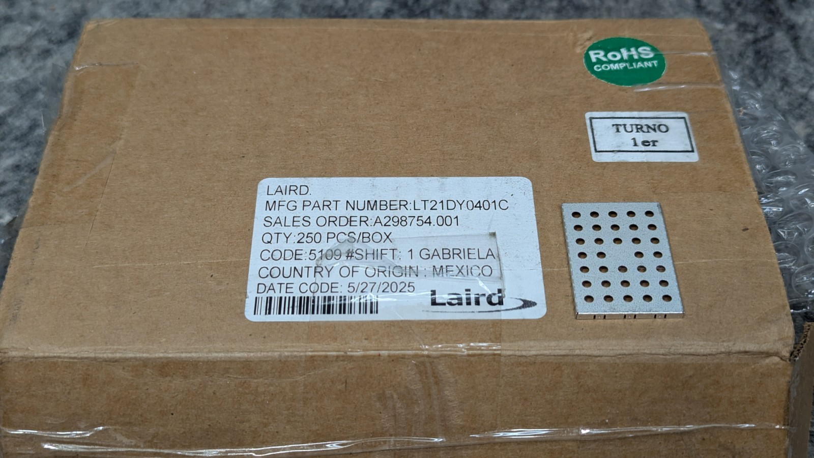🔥250 New🔥 Laird Circuit Shield Cover 38mm x 26mm x 2mm Interior Dimensions