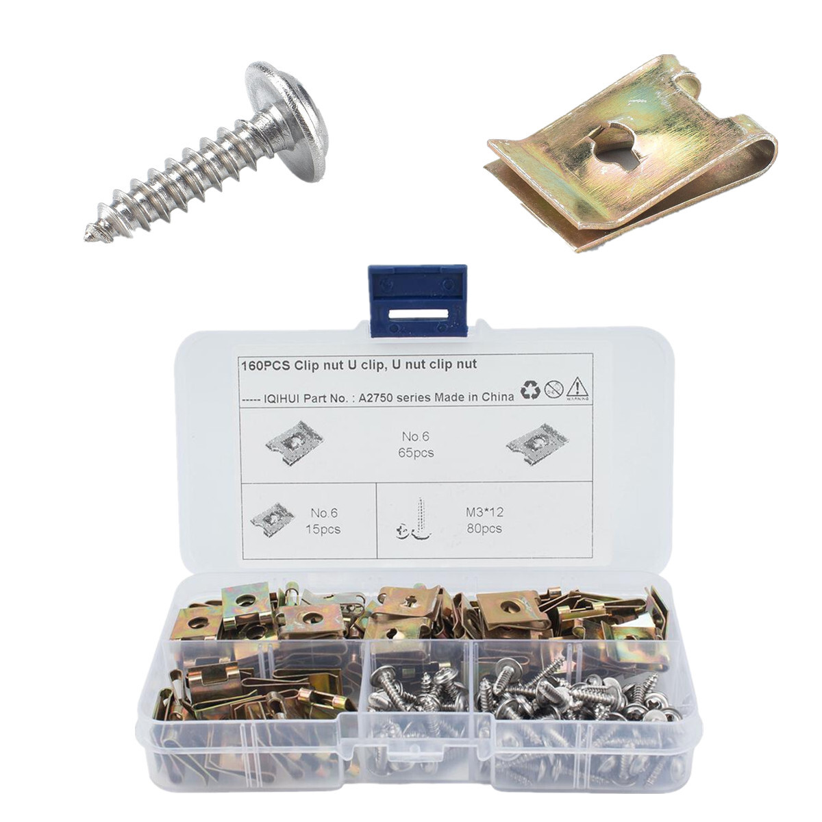 Car Speed Fasteners U Nuts Self Tapping Screw Spire U Clips Interior Trim Panels