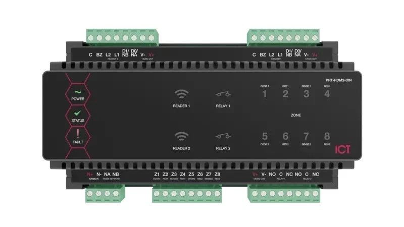 ICT Protege DIN Rail 2 Door Expander PRT-RDM2-DIN – BNIB – Access Control