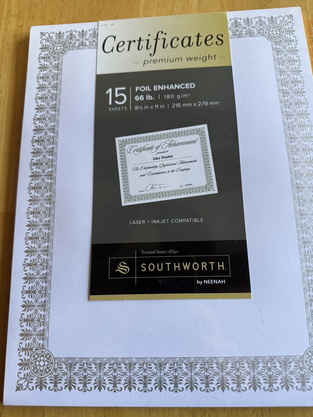 Southworth Fleur Design 15 Premium Certificates – 8.50″ X 11″ – Inkjet, Laser