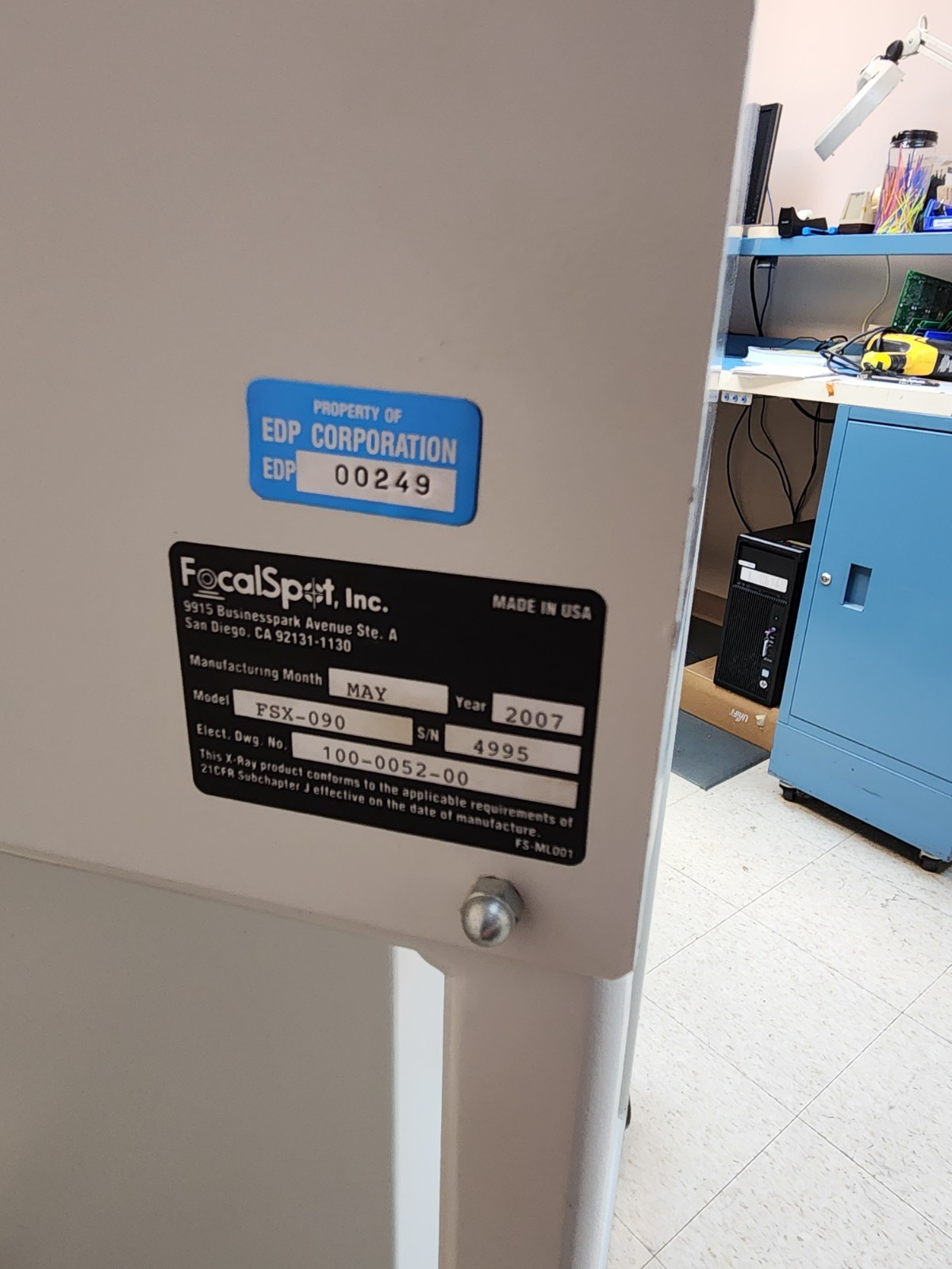 FocalSpot Verifier HR FSX-090 Microfocus X-Ray Inspection System – 90kV – 2007