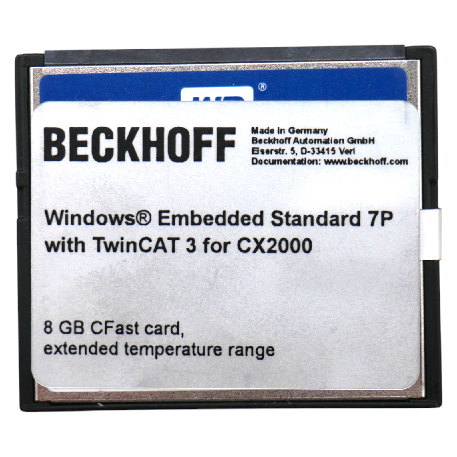 Beckhoff CX2020-0120 / 4 GB HW: 1.6 CPU basic module 24VDC + 8 GB CFast card -used-