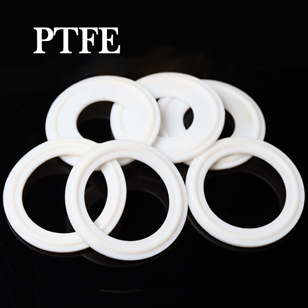Silicone / PTFE Sanitary Clamp Gasket ID 15-197mm Tri Clamp Ferrule Pipe Fitting