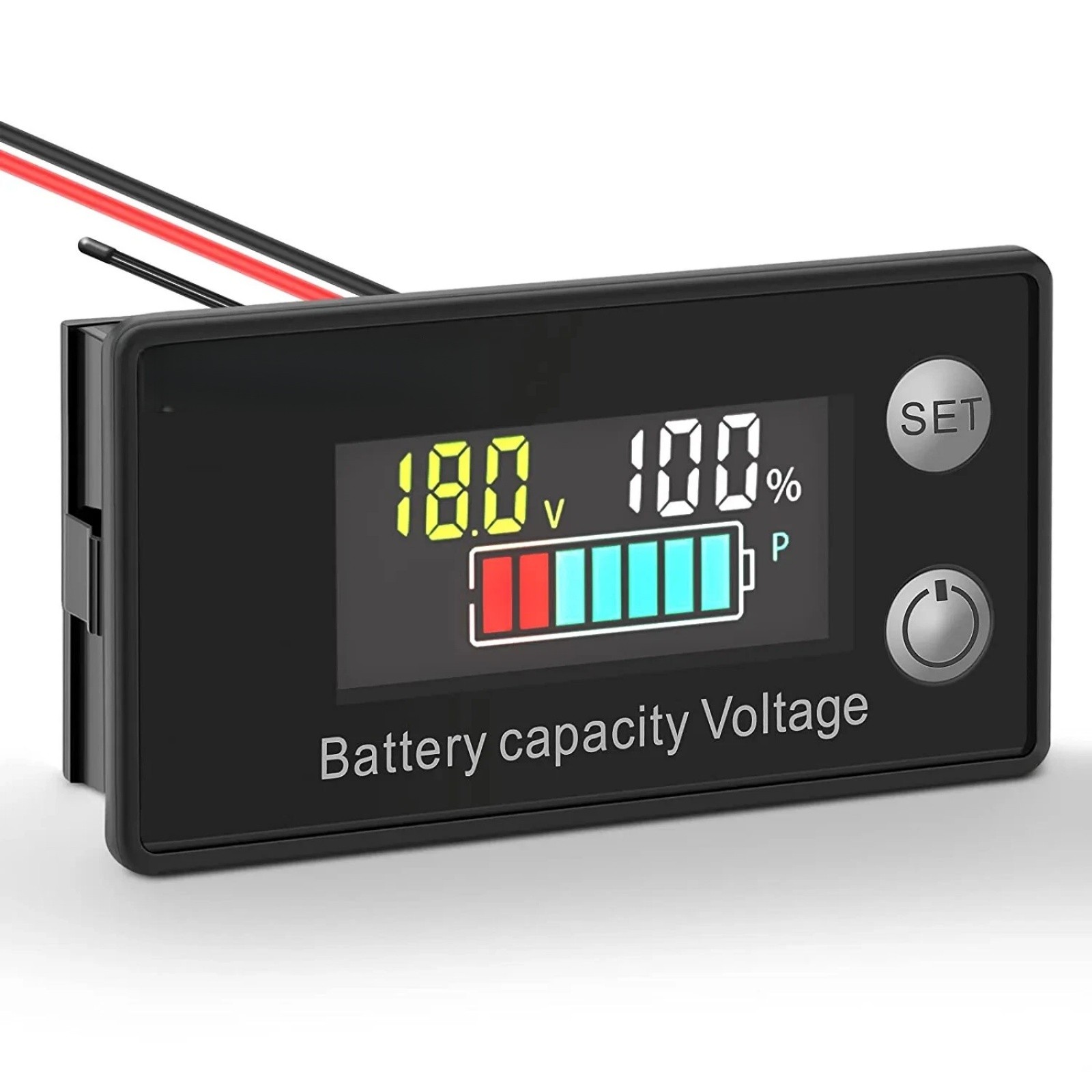 Battery Monitor Meter With LCD Display 12v 24v 36v 48v 60v 72v For Marine Boat
