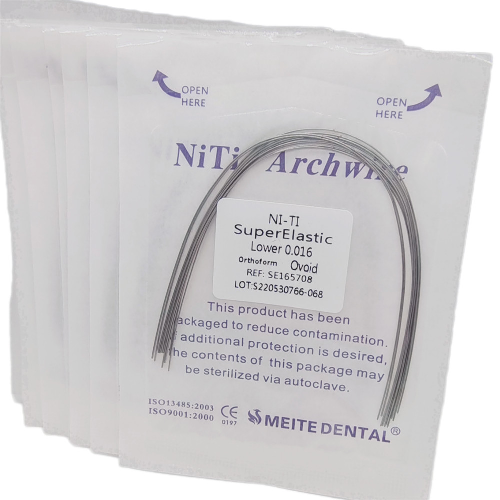 100Packs Dental Ortho Arch Wires Super Elastic Niti Round 012~020 Upper&Lower