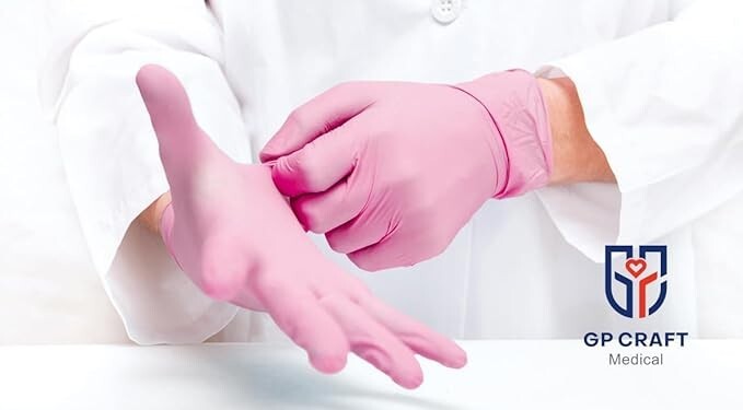 GP Craft Medical Nitrile Gloves 3.5Mil Powder Latex Free Disposable (100pcs)