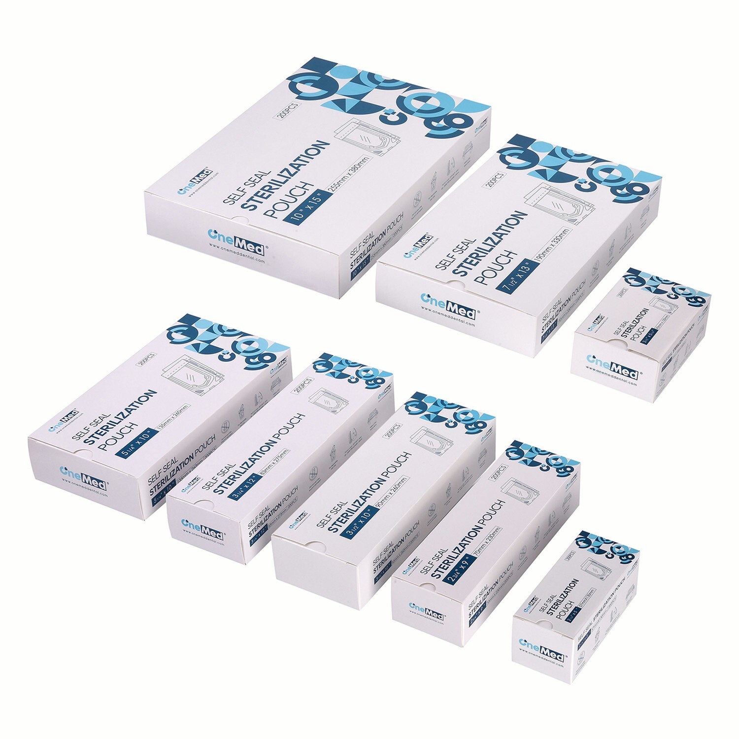 4000(20 Boxes) Self Sealing Sterilization Pouches Autoclave Pouch-2.75″x9″