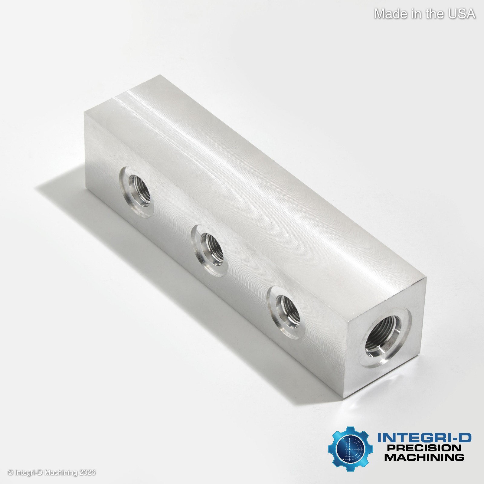 3-Port Hydraulic Manifold SAE ORB-8 Inlet 1/2″ to ORB-6 Outlets 3/8″ Splitter