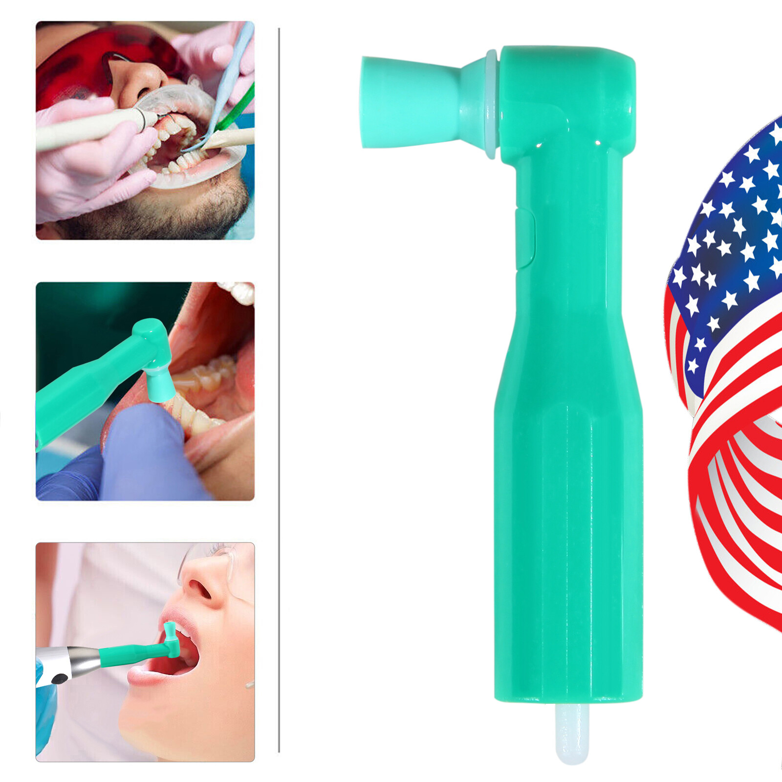 Dental Disposable Prophy Angles Soft Cup Latex Free Right Angle 90° Angle Green