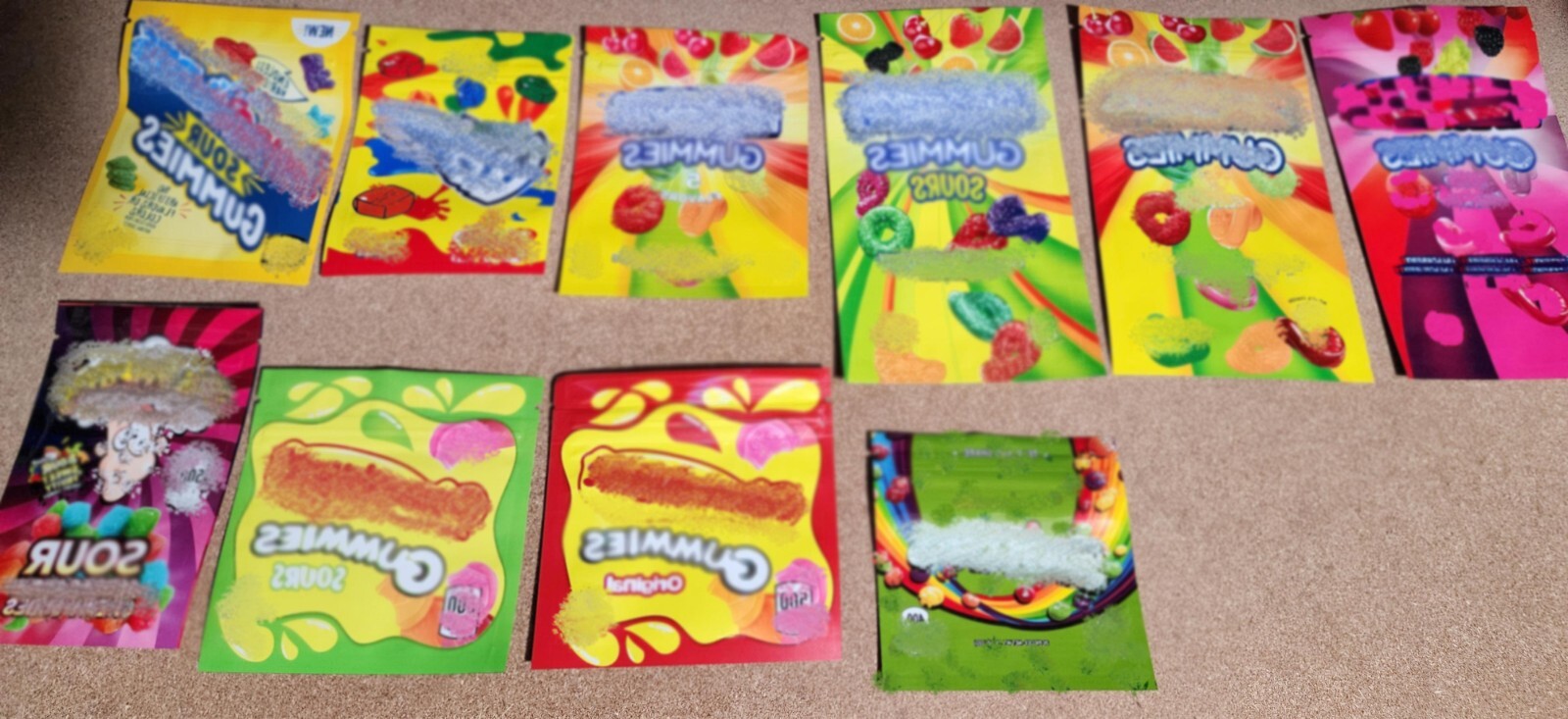 50 Pack Empty Zipper Sealable Gummy Candy Packaging Fast USA Seller!