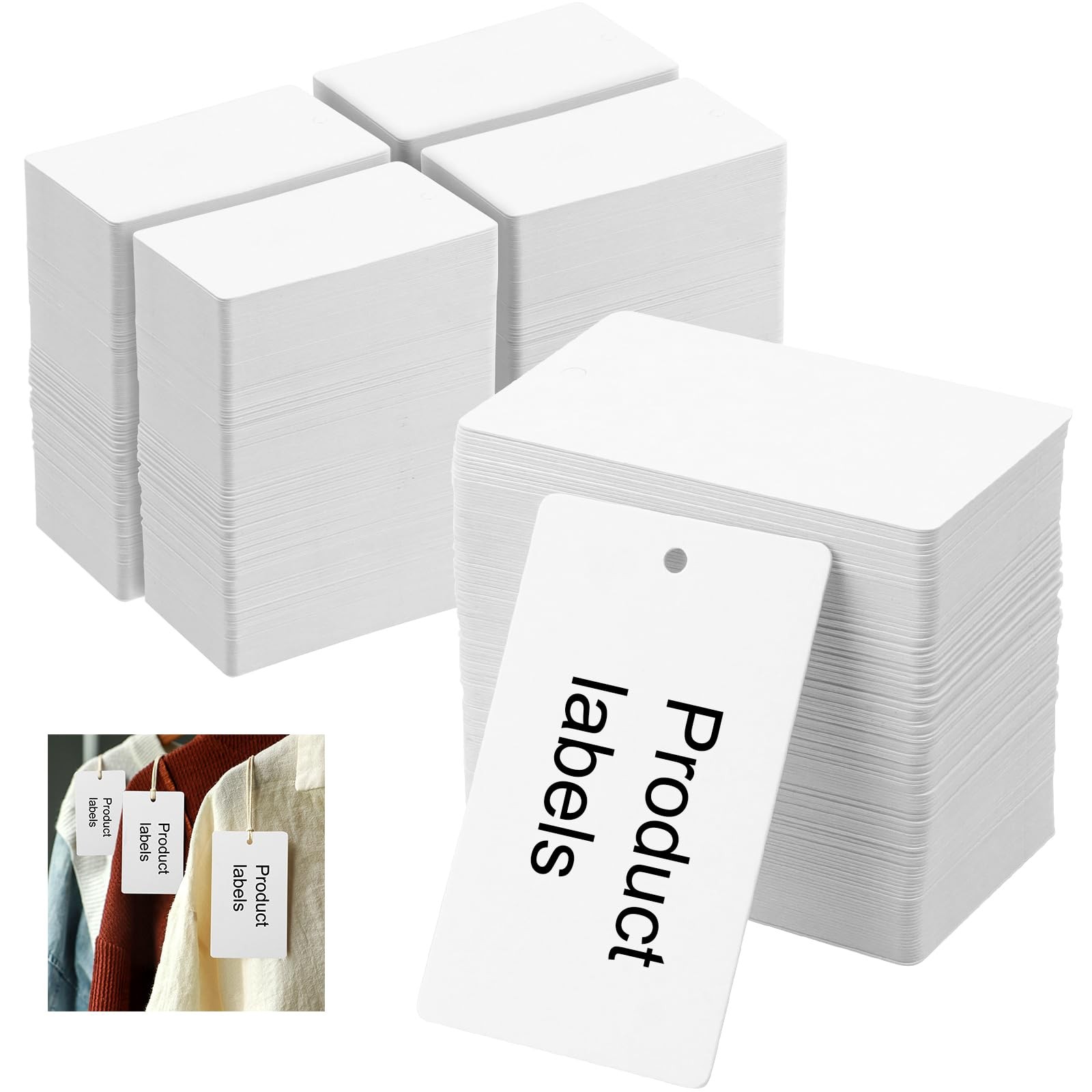 White Blank Merchandise Writable Price Gift Tags Retail Clothing 3000 PCS