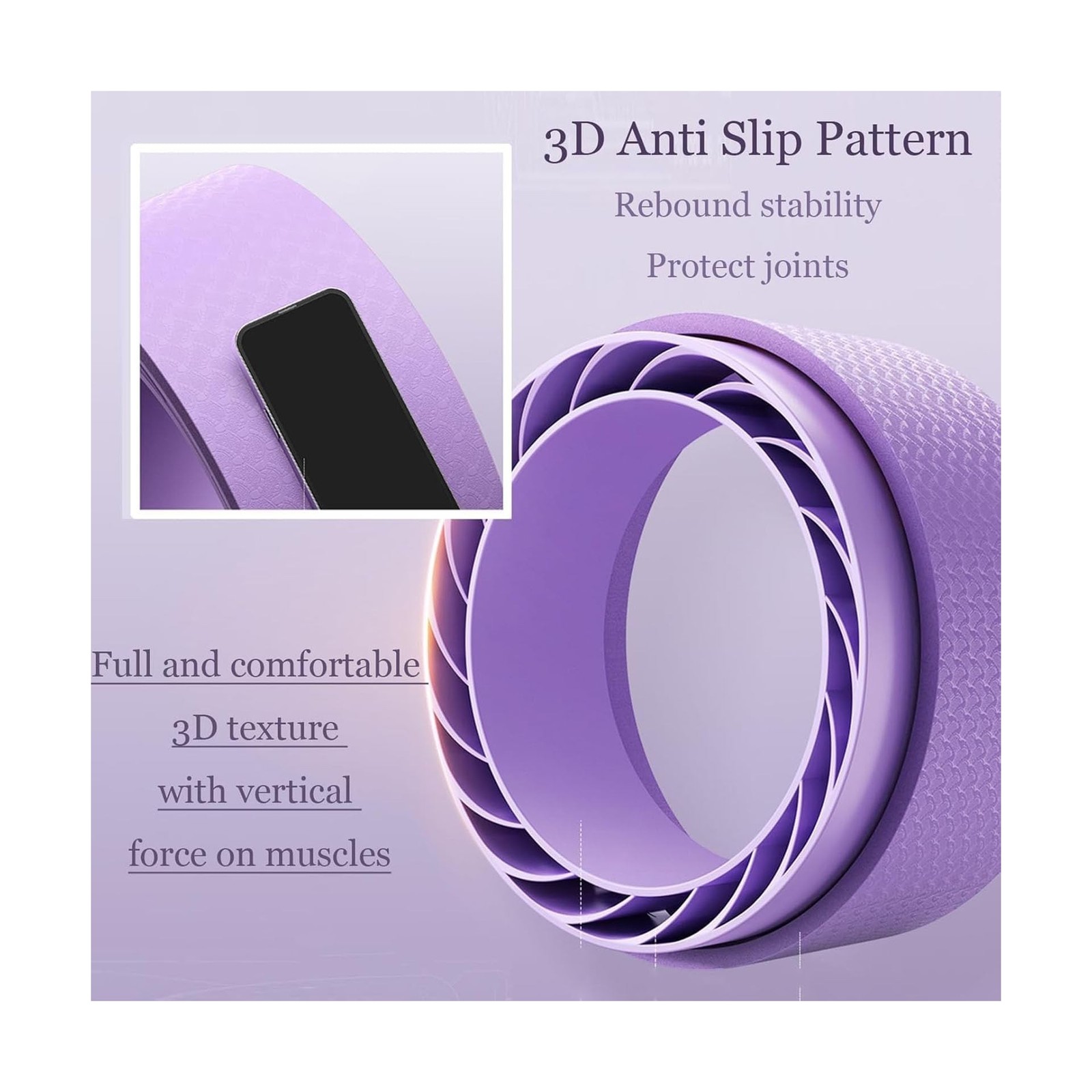Curve magic wheel：Fit Prop Foam Padded Back Stretcher Wheel with Center S