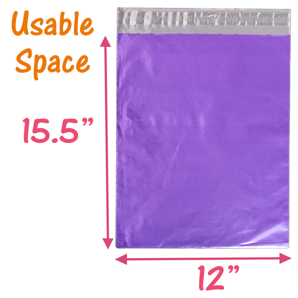12×15.5 Pink]]Blue]Green]Purple]Yellow,Teal Poly Mailer Colored Shipping Bag NEW