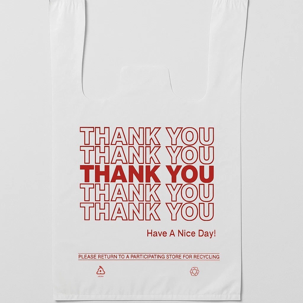 Bags 1/12 Extra Small 7×3.5×13 THANK YOU T-Shirt Plastic Grocery Shopping Bags