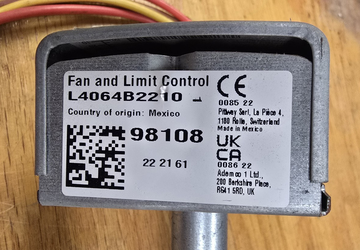 Honeywell L4064 B2210 Combination Fan and Limit Furnace Resideo Control 11″