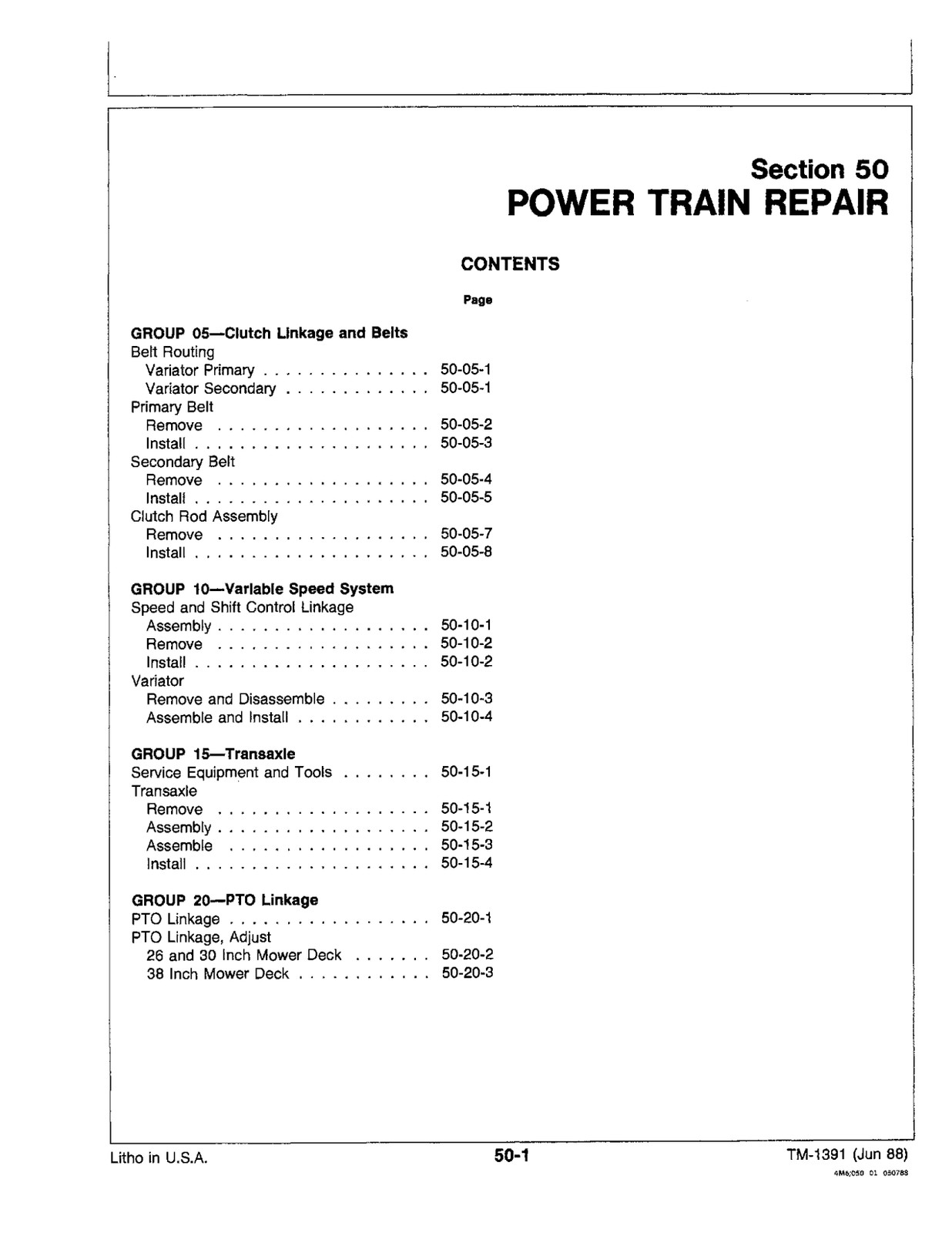John Deere RX63 RX73 RX75 SX75 RX95 SX95 Riding Mower Service Manual TM1391 USB