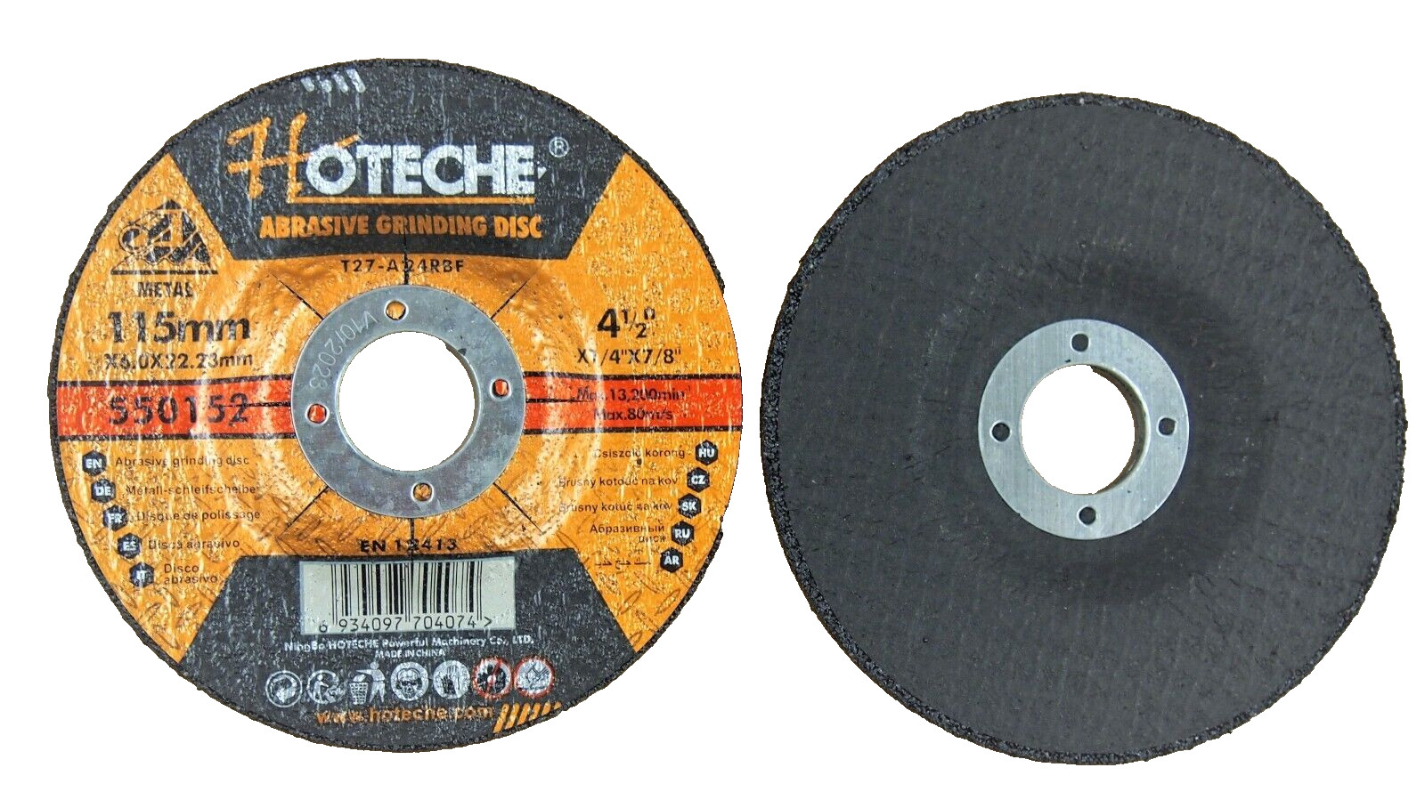 10 PC Metal Grinding Wheels Angle Grinder Disc 4-1/2″x1/4″x7/8″ 550152