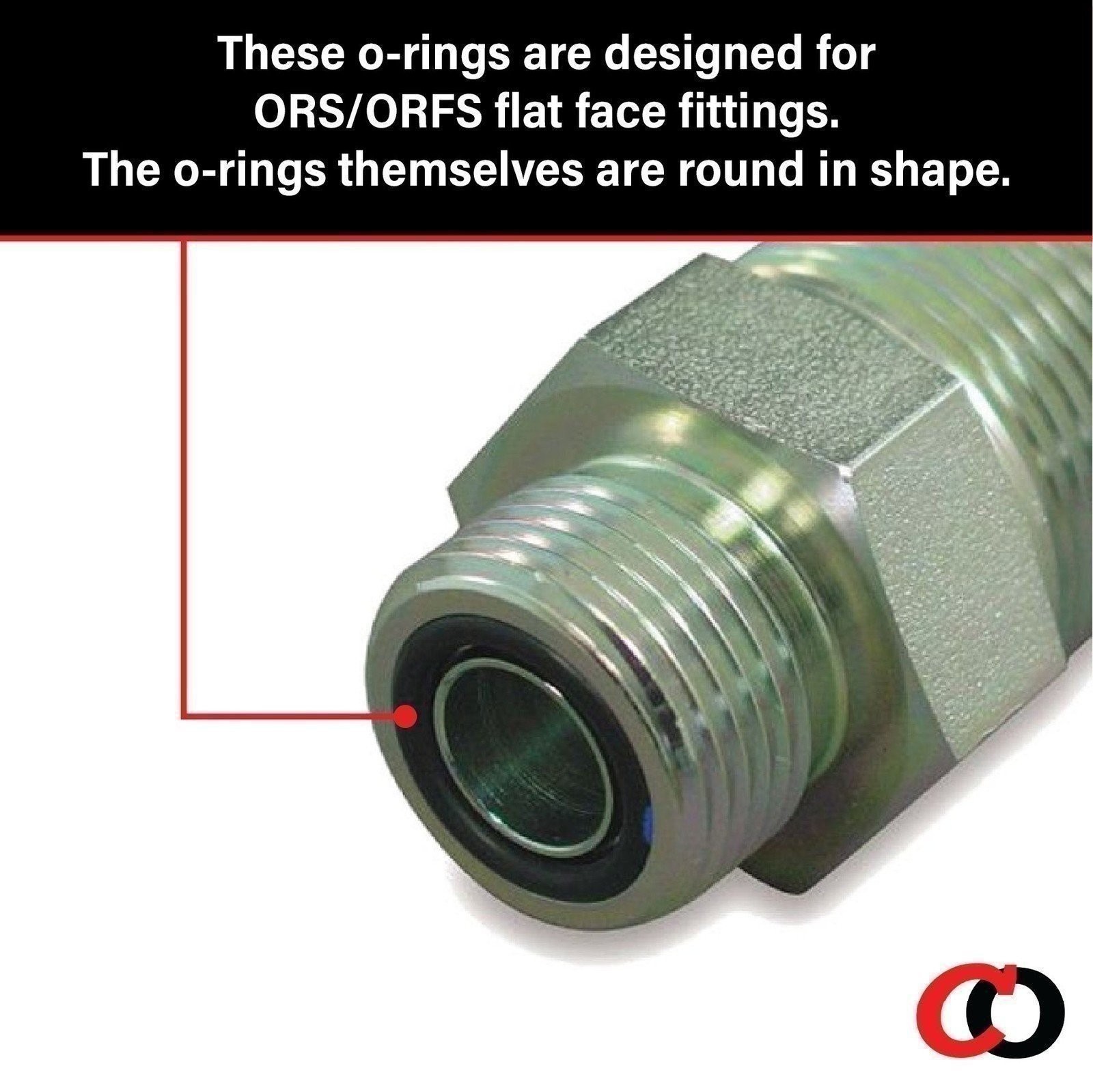 Captain O-Ring ORS/ORFS Flat Face Hydraulic Oring Seal Kit (180pc, Buna 90)