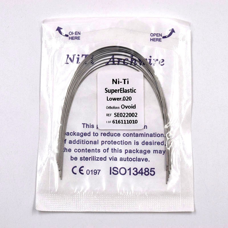 Dental Ortho Niti Super Elastic Rectangular Round Arch Wire Ovoid/Square/Natural
