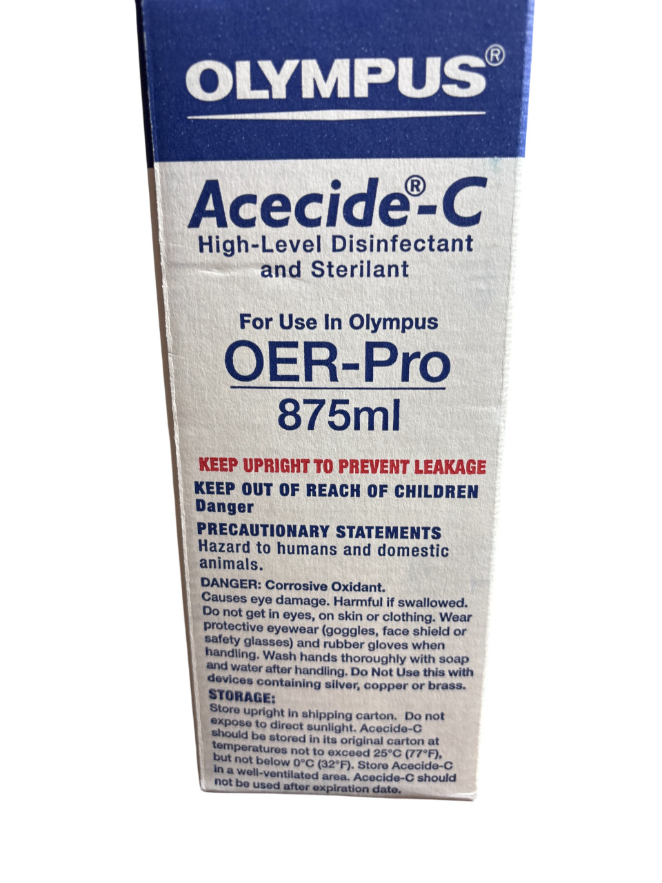 Olympus Acecide-C OER-Pro High-Level Disinfectant Sterilant 875ml EXP 2025-12-31