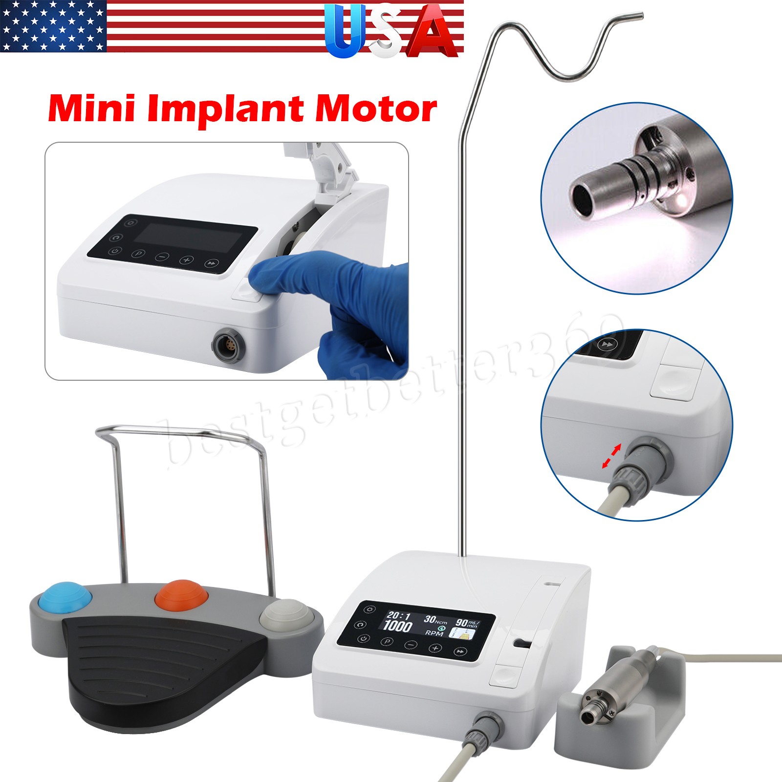 Dental Brushless Implant Motor Surgical Implant System 20:1 1:5 1:3 10:1 1:1 CE