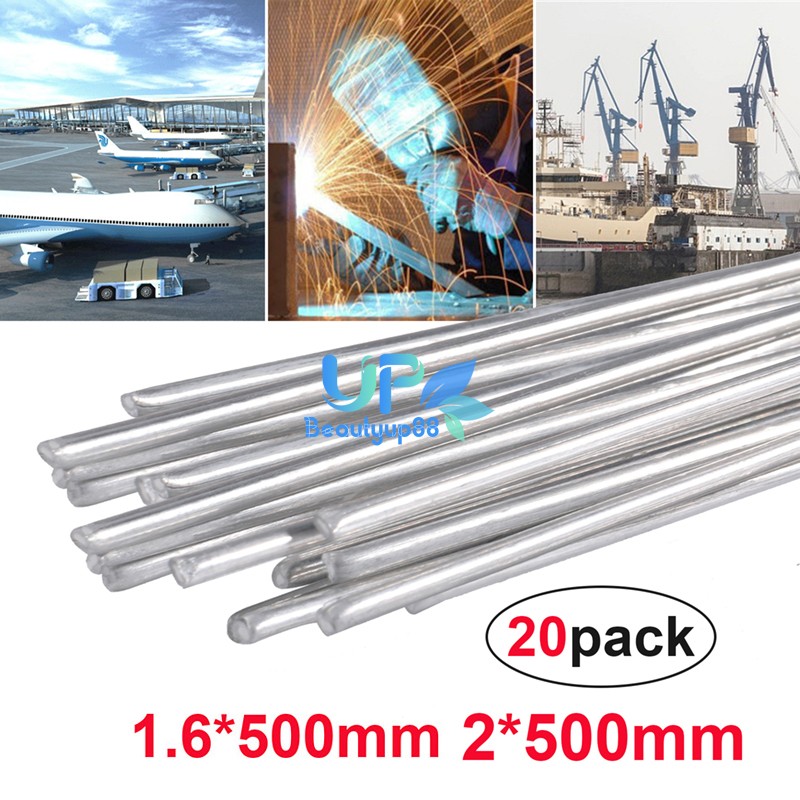 20Pcs Aluminum Brazing Solution Welding Flux-Cored Rods Low Temperature Wire