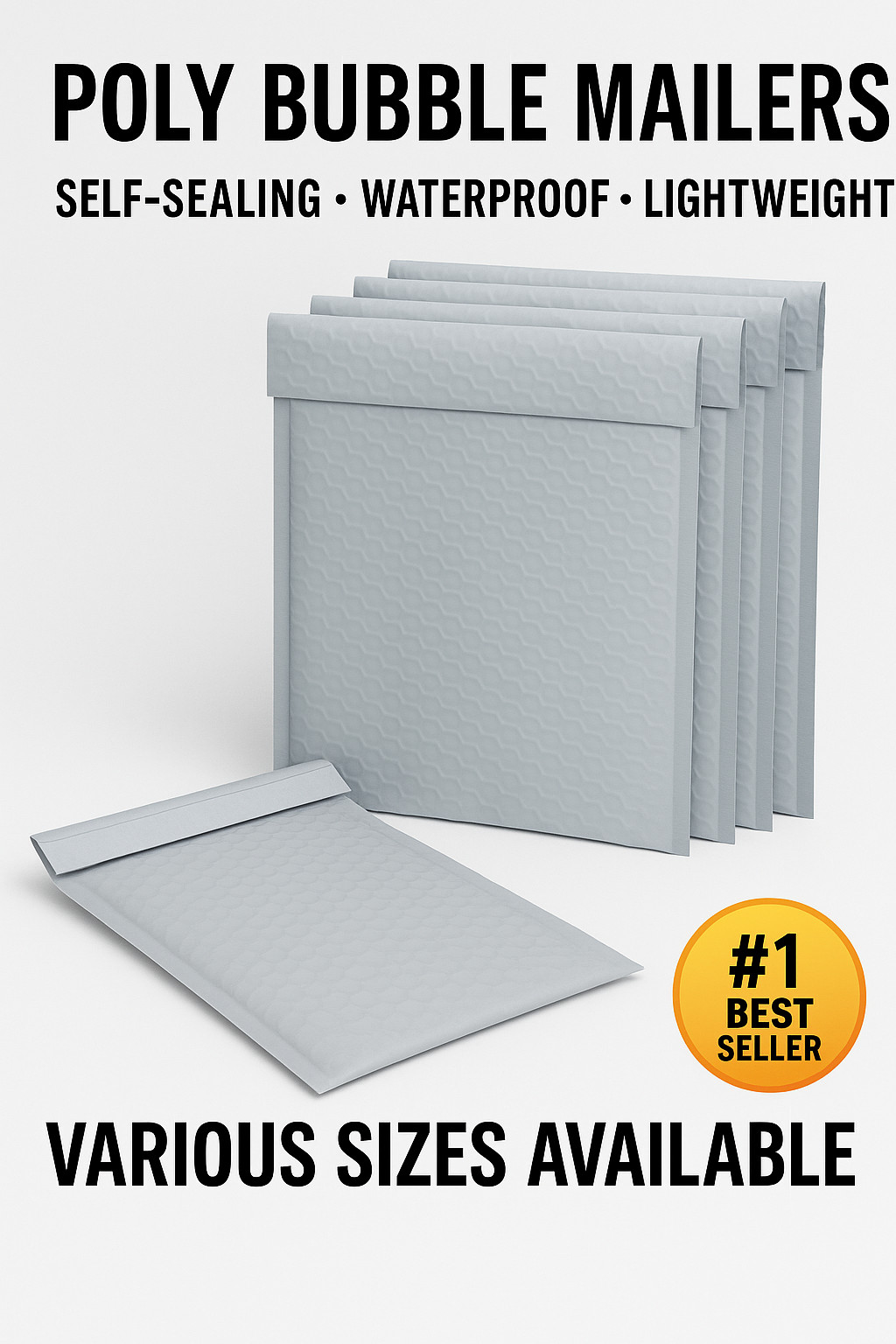 ANY SIZE POLY BUBBLE MAILERS SHIPPING MAILING PADDED BAGS MAILER ENVELOPES SELF