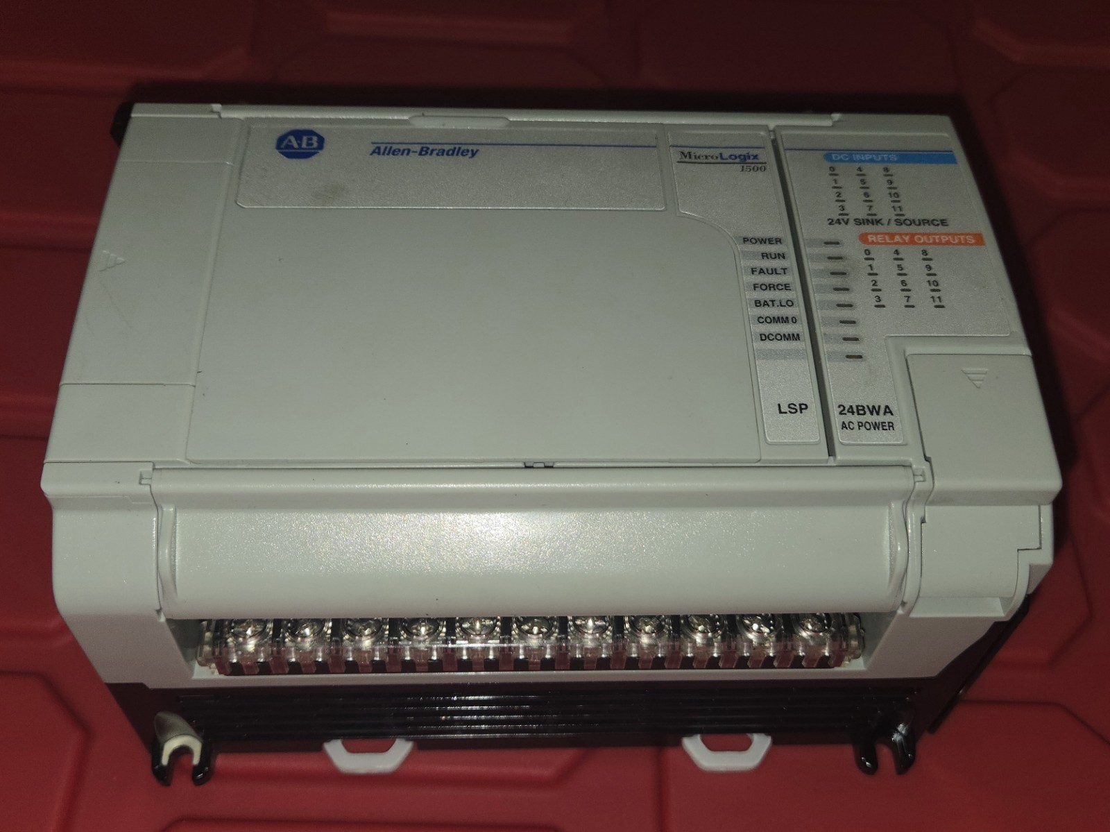 (Tested)Allen-Bradley MicroLogix 1500 PLC Base Unit 1764-24BWA Processor Module
