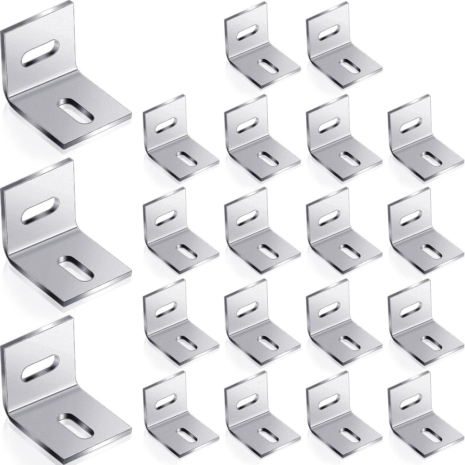 18 Pcs 1X1 Inch Heavy Duty Wood Table Top Expansion Bracket Steel Z Clips Fasten