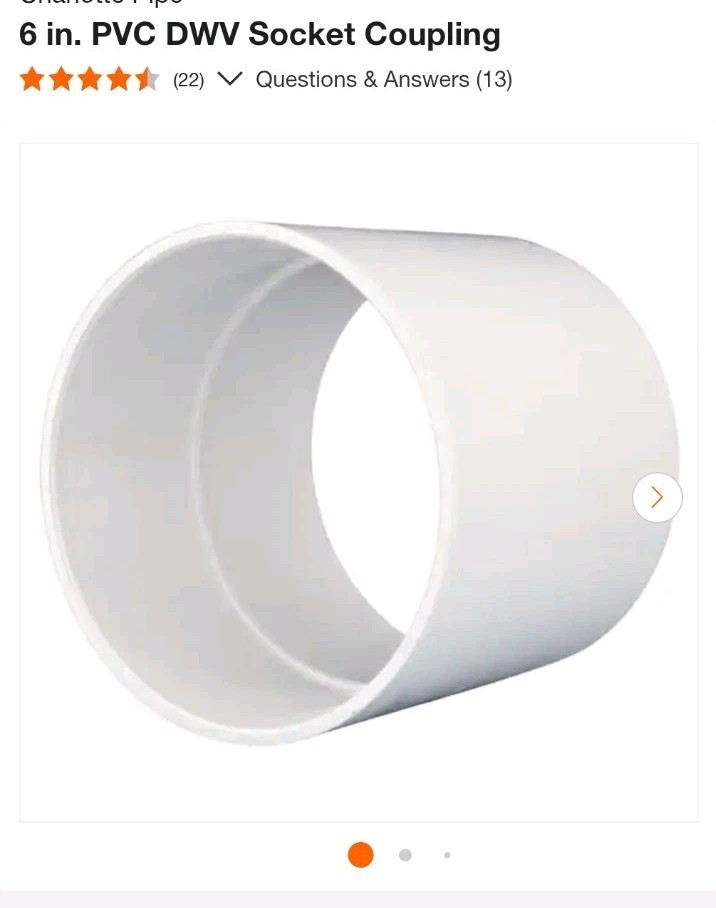 Charlotte Pipe 6 in. PVC DWV Socket Coupling