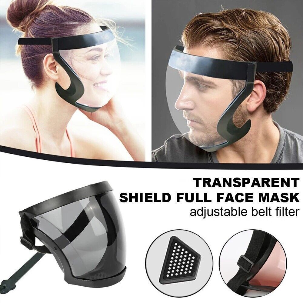 Full Face Super Protective Mask Anti-fog Shield Safety Transparent Head Cover