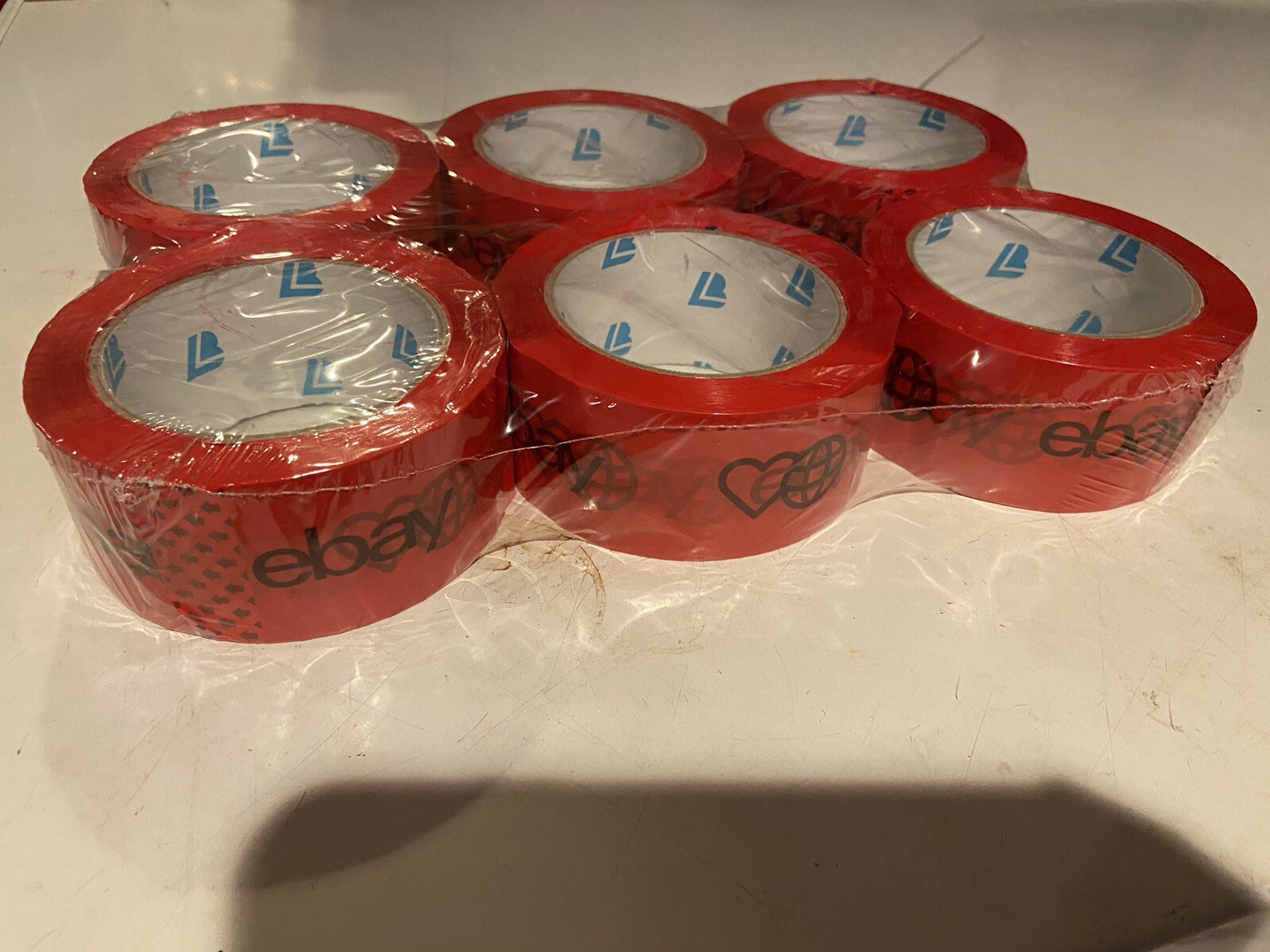 2″ x 75 yards Official eBay Branded Packaging Tape 6 ROLLS NEW RED