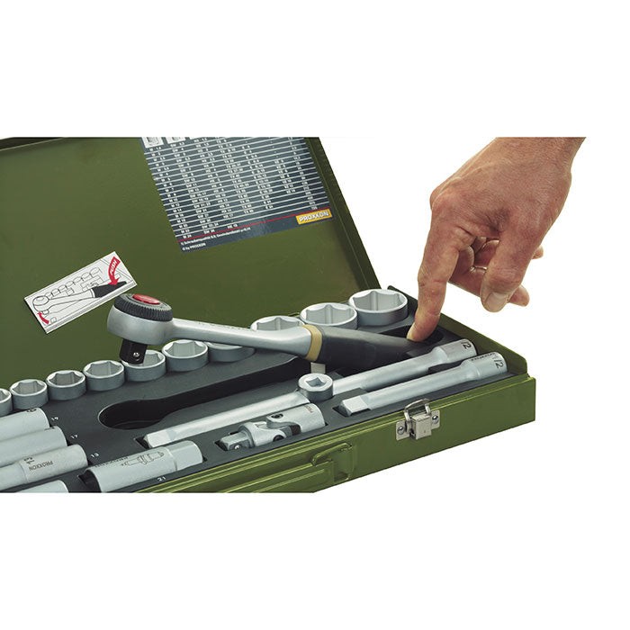 36-piece precision engineer’s set with 1/4″ ratchet