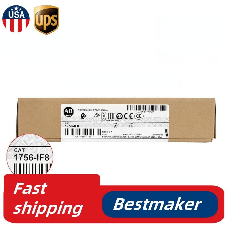 Allen-Bradley 1756-IF8 Ser A 1756IF8 ControlLogix 8 Point A/I Module New Sealed