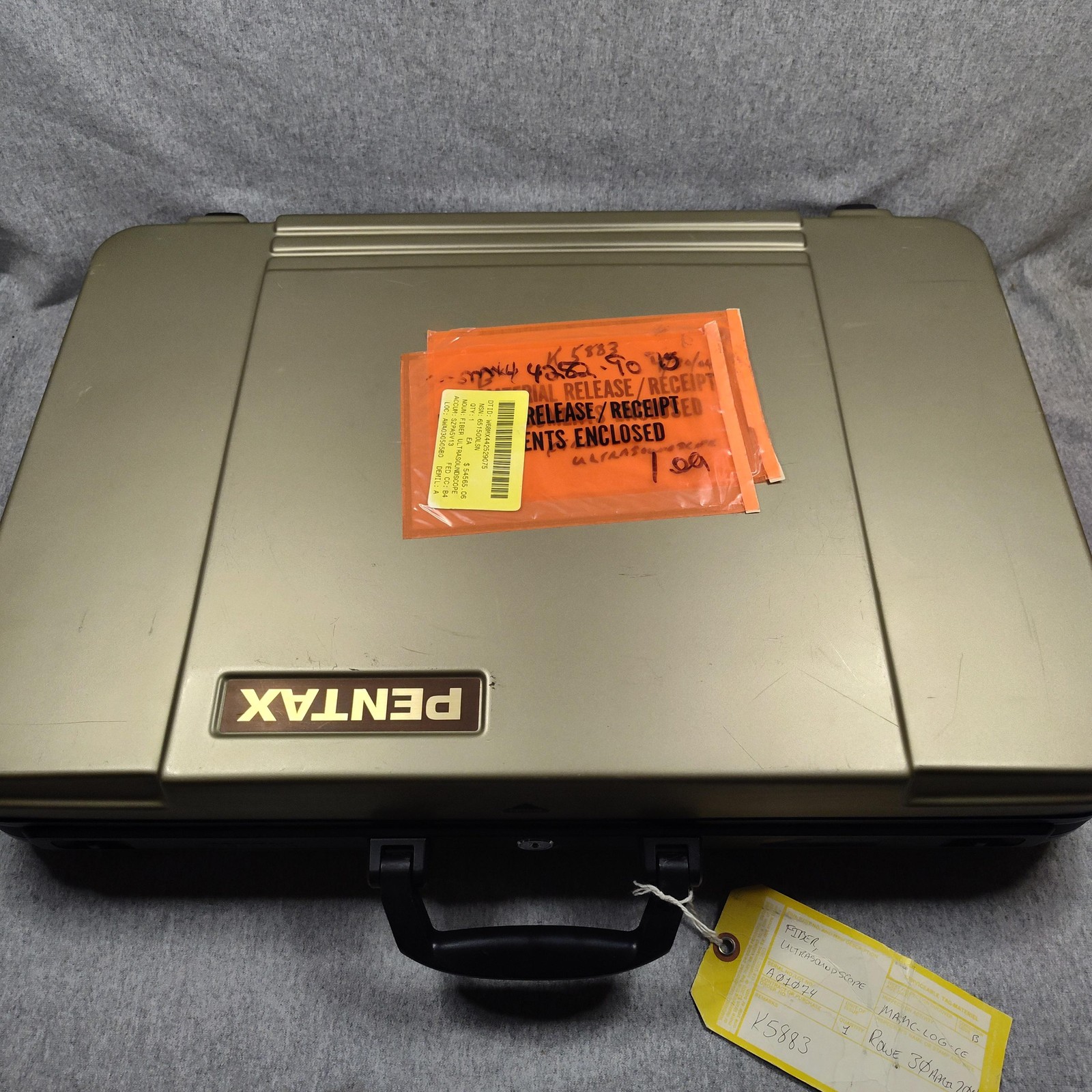 Vintage Pentax Fiber Ultrasoundscope Flexible Endoscope W/ Hard Case Black Unit