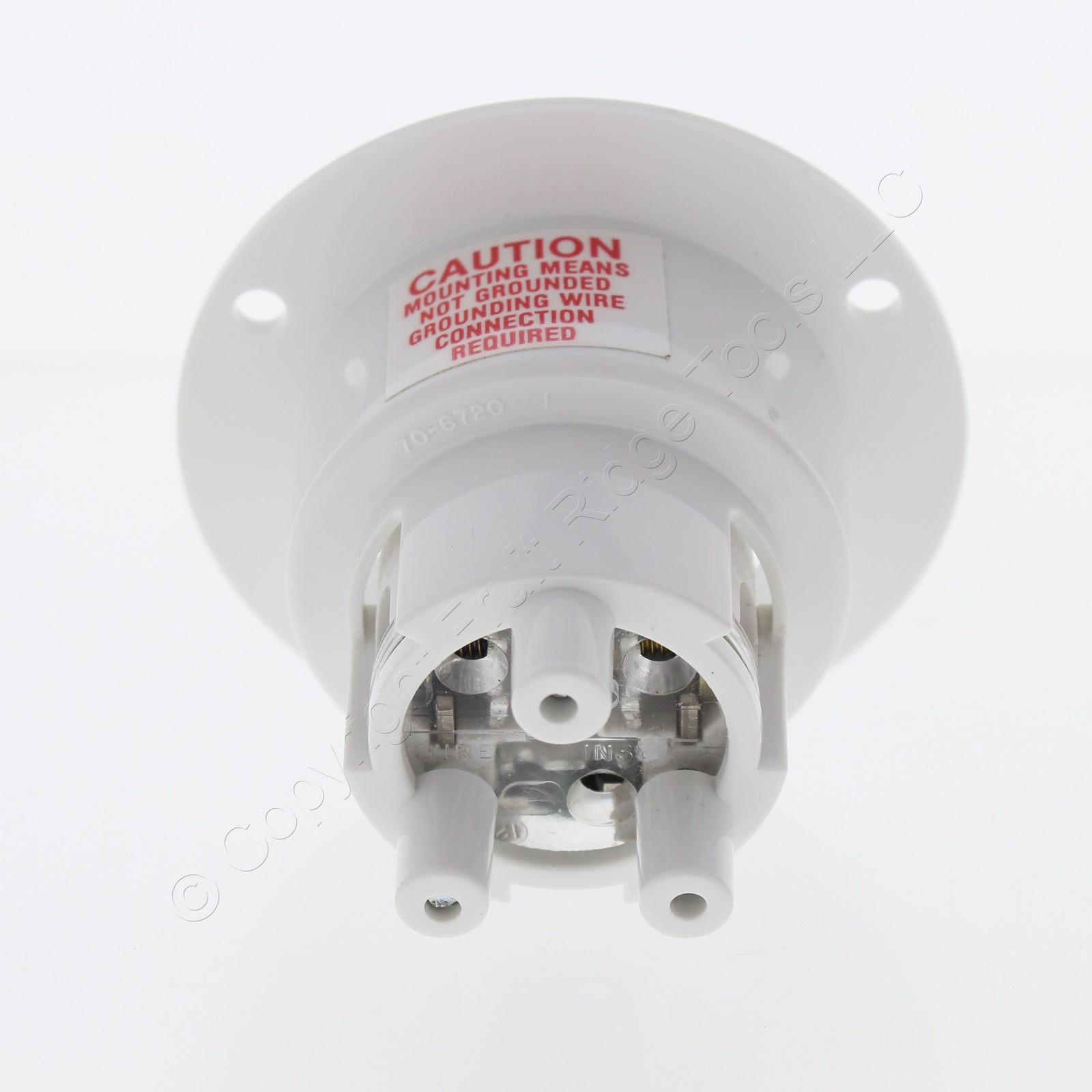 Woodhead 2407MB Safeway Male Flanged Inlet 3P3W 15A 125V 10A 250V Non-NEMA
