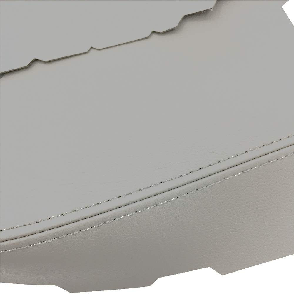 Gray Front Door Armrest Cover For Honda Pilot 2009-2013 Synthetic Leather