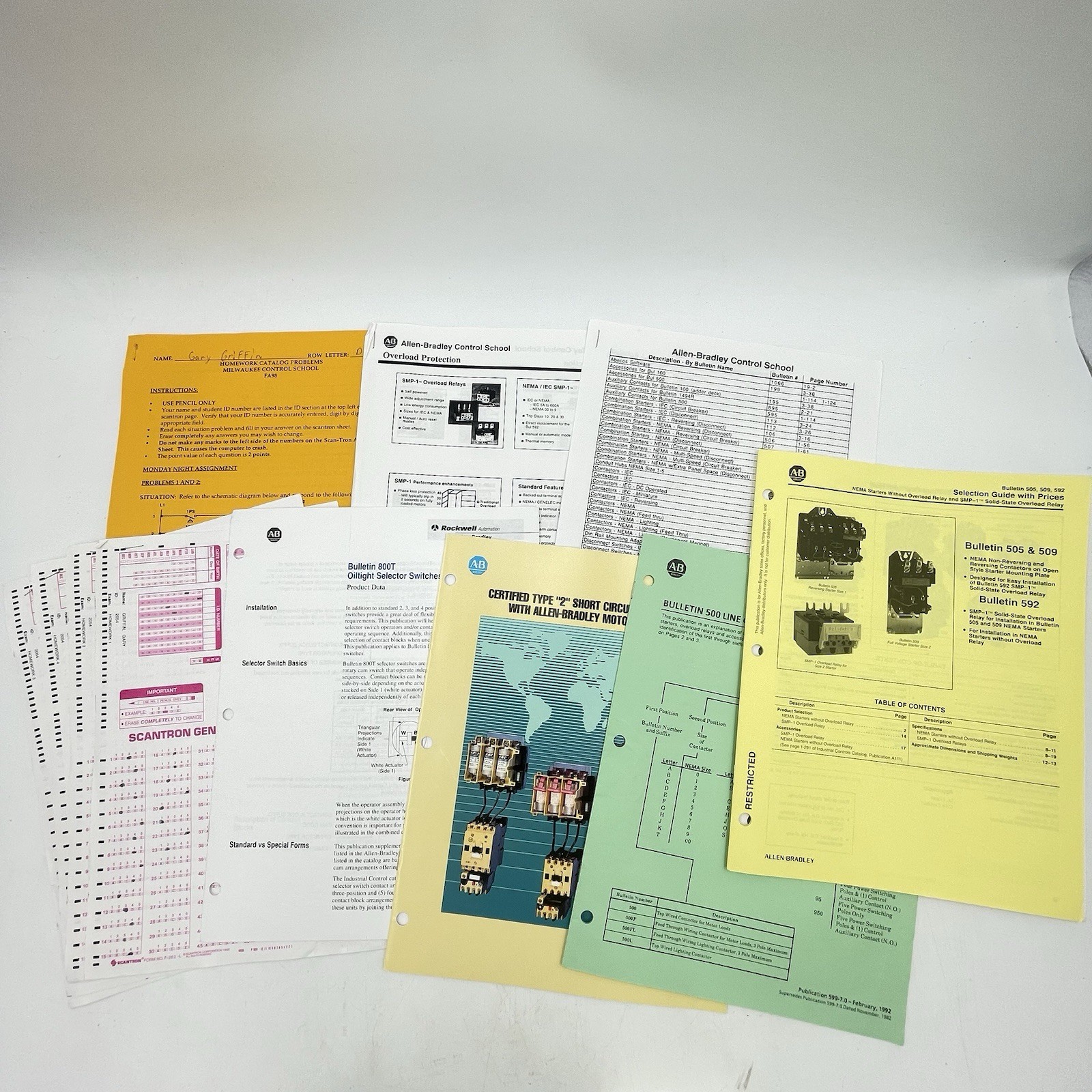 Allen-Bradley Rockwell Automation Milwaukee Control School Manuals Books