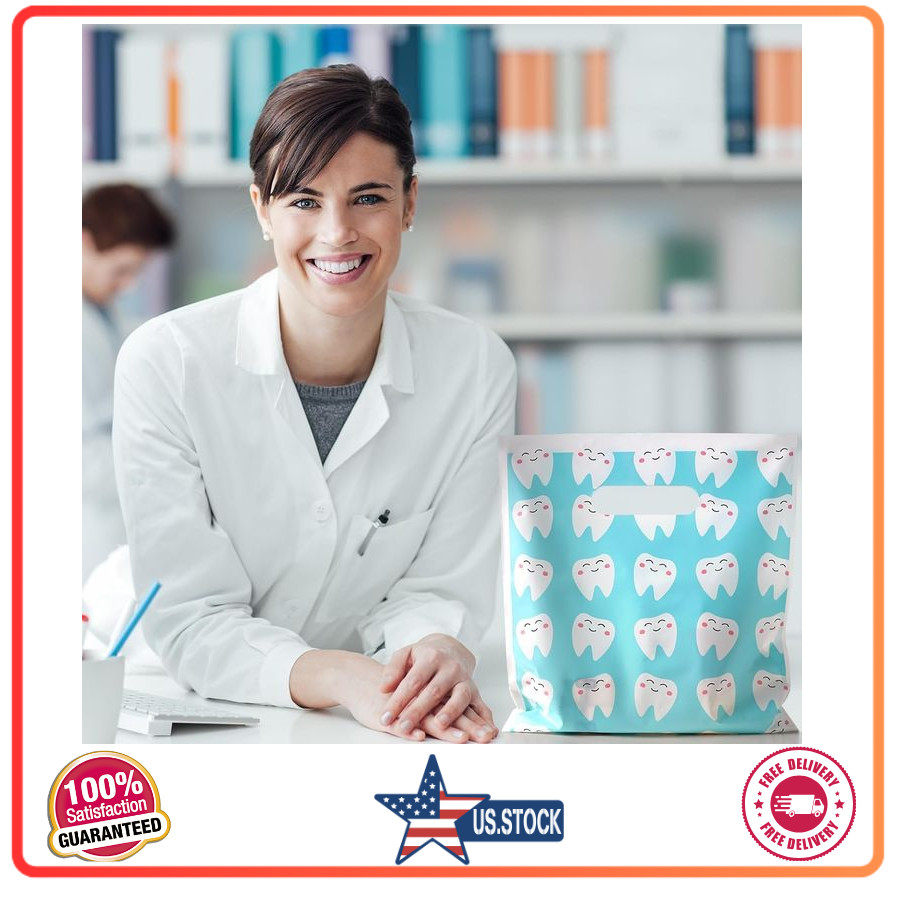 800PCS Dental Goodie Bags 9×8 Inch for Clinics, Schools & Patient Care