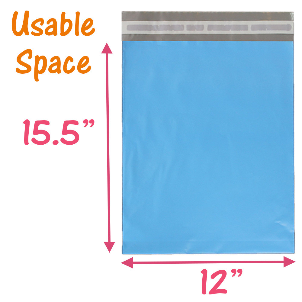 12×15.5 Pink]]Blue]Green]Purple]Yellow,Teal Poly Mailer Colored Shipping Bag NEW