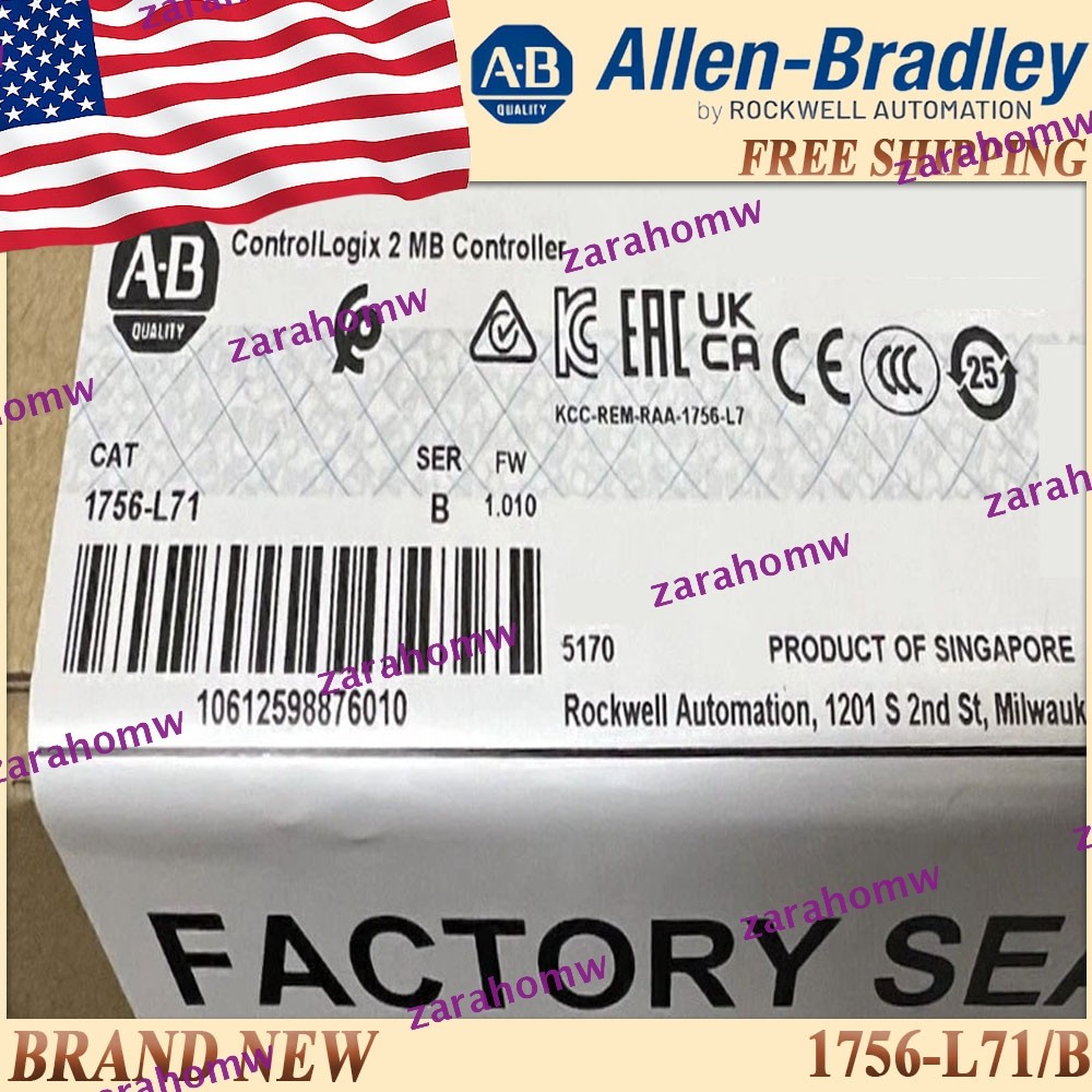 New in Box 1756-L71/B AB ControlLogix Controller 1756L71 serB Free Ship US Stock