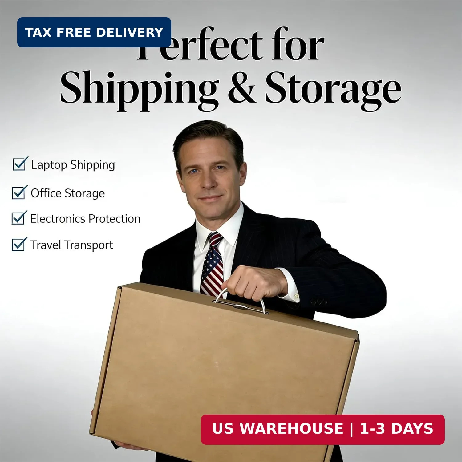 Laptop Shipping Box with Protection Foam for 11-17 Inch Notebook, Cardboard Lapt