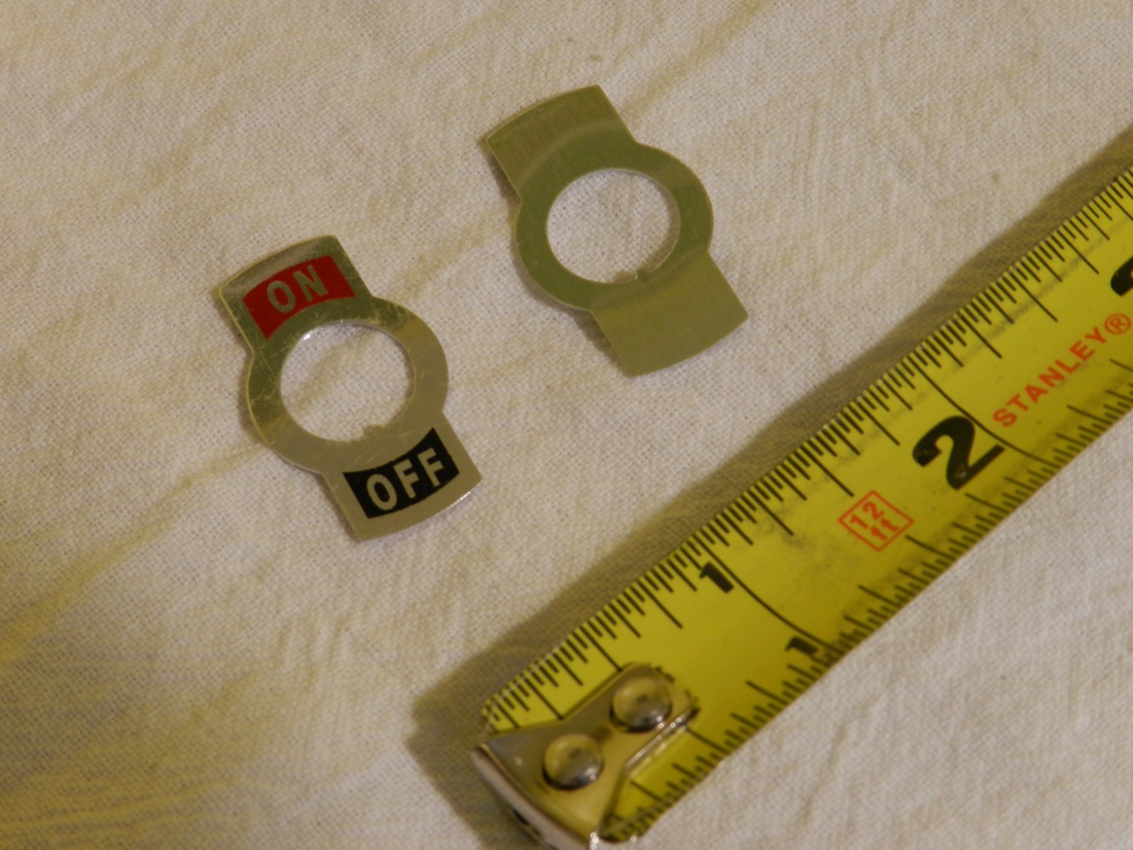 Lot 2 PCS Toggle Switch On-Off Legend Indicator Plate Power First Grainger 2VLP5