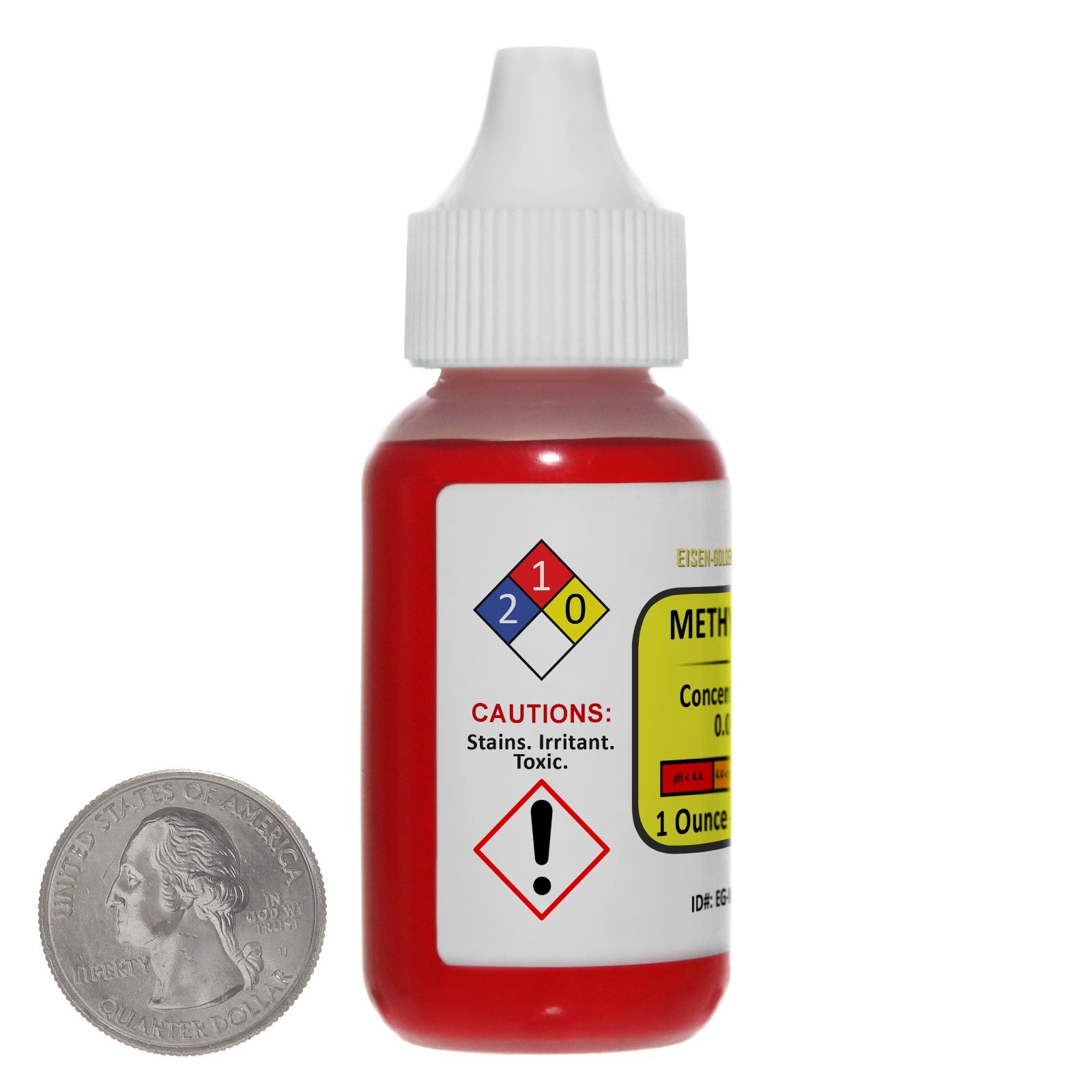 Methyl Red Indicator [0.05% Solution] Reagent Grade 1 Oz in a Dropper Bottle USA