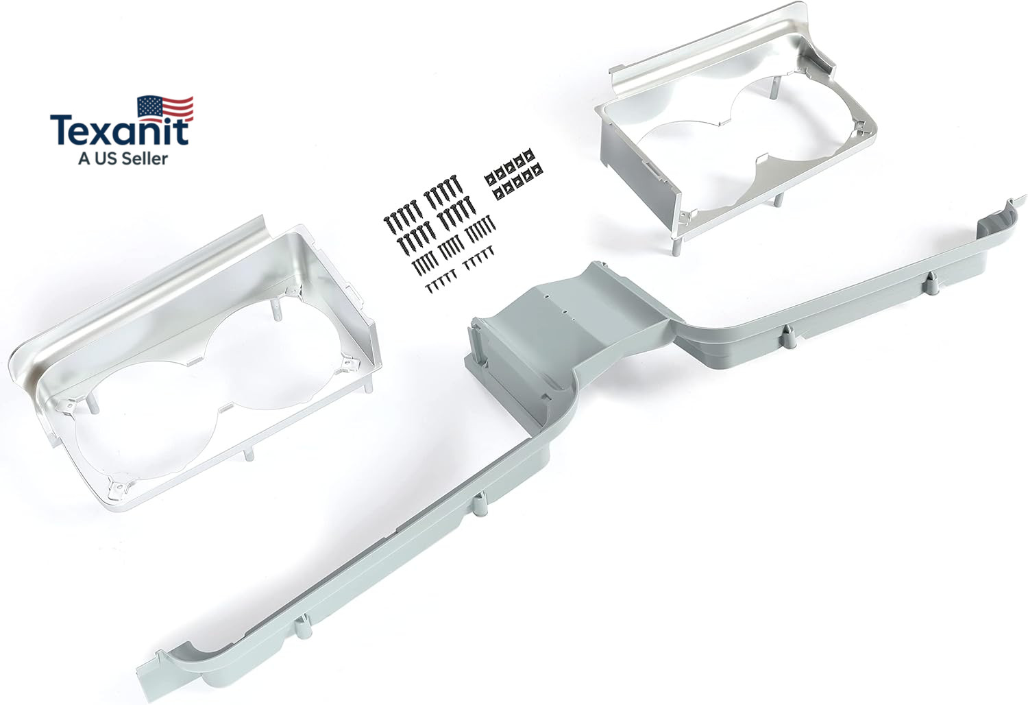 Grille Center Stone Shield + Headlamp Housing Compatible with 1971-1972 Oldsmobi